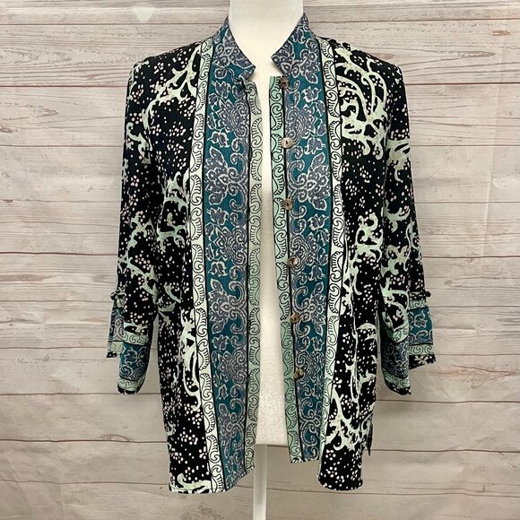 Citron Santa Monica Tops - Citron Santa Monica Silk Textured Blouse